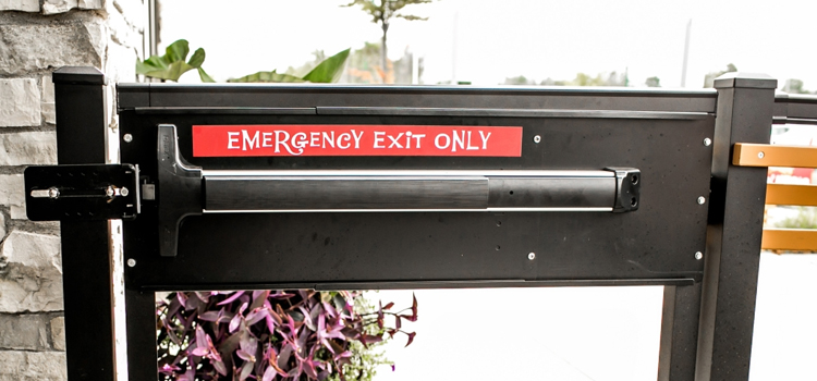 emergency push bar installation in Perris
